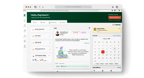 Hrone Dashboard QkrHR