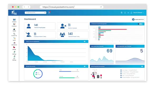 pocket hrms Dashboard QkrHR